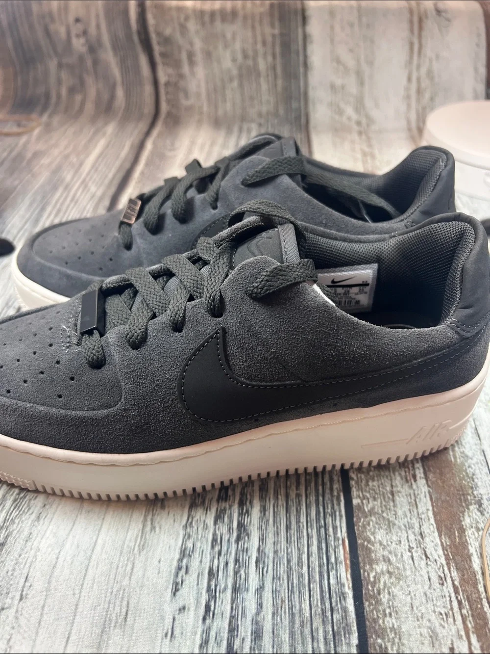 Nike Air Force 1 ‘07 LV8 Suede Sneakers – Black/Anthracite – Women’s Size 8